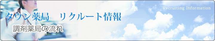 タウン薬局　リクルート情報　調剤薬局の流れ